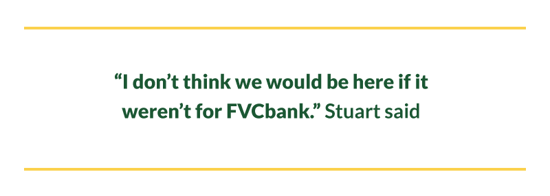 image with text saying i dont think we would be here if it werent for fvcbank