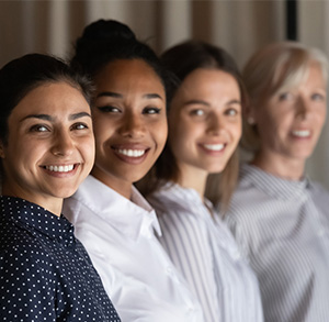 group of professional ethic women